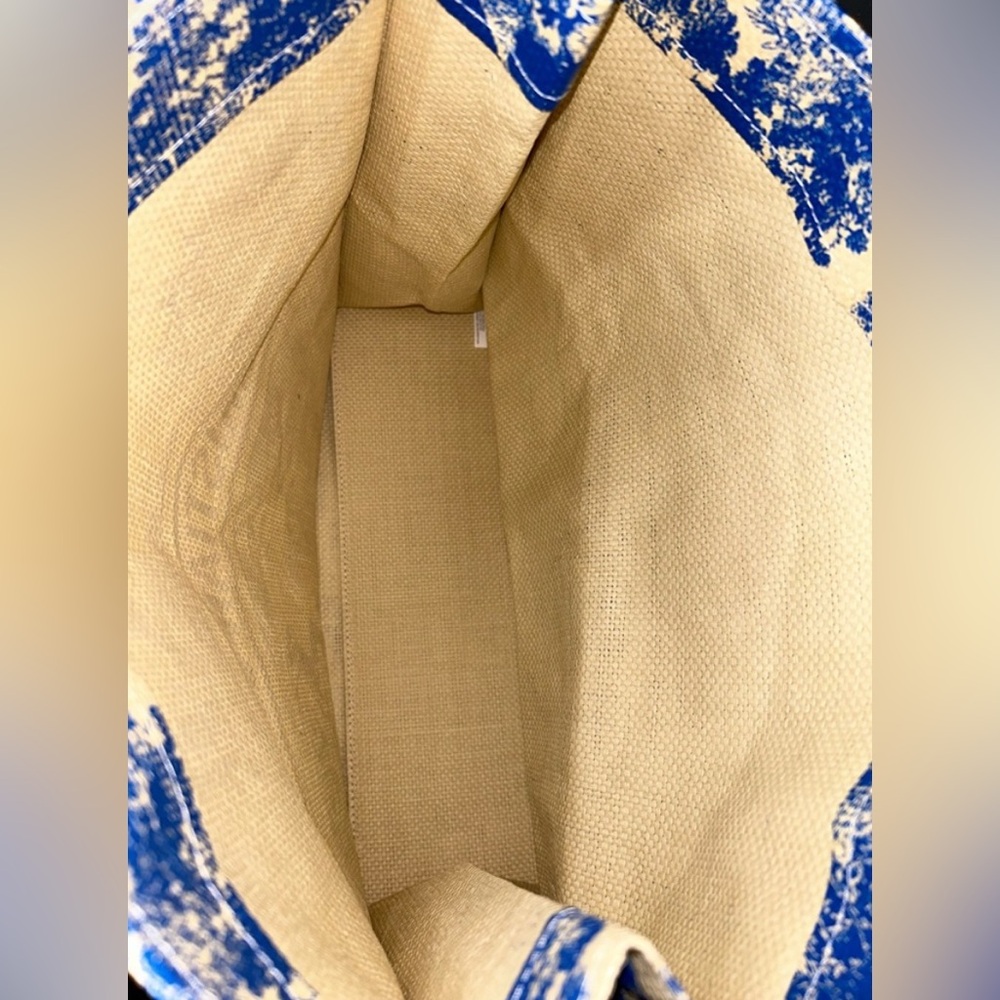 Christian Dior GWP Blue Dioriviera Straw Tote Bag - Picture 4 of 11